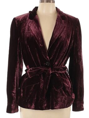 US Size 10 Hobbs London Velvet Belted Blazer